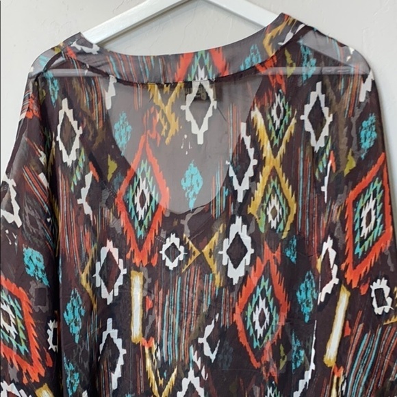 Show me your Mumu brown Aztec tunic. - Picture 9 of 13
